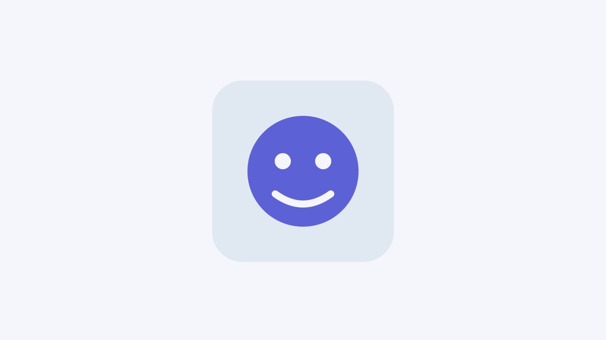 A friendly rounded character on a light background